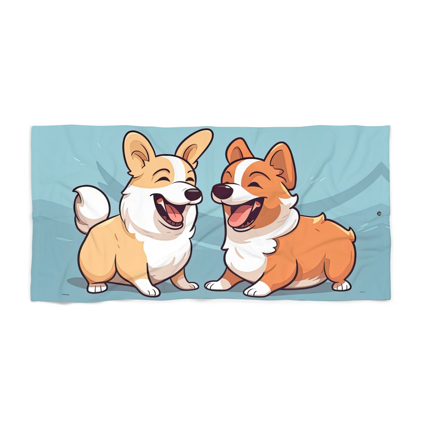 Corgi Couple Beach Towel