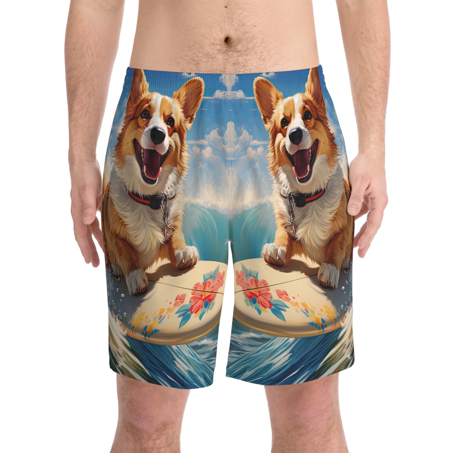 Cowabunga Corgi - Board Shorts