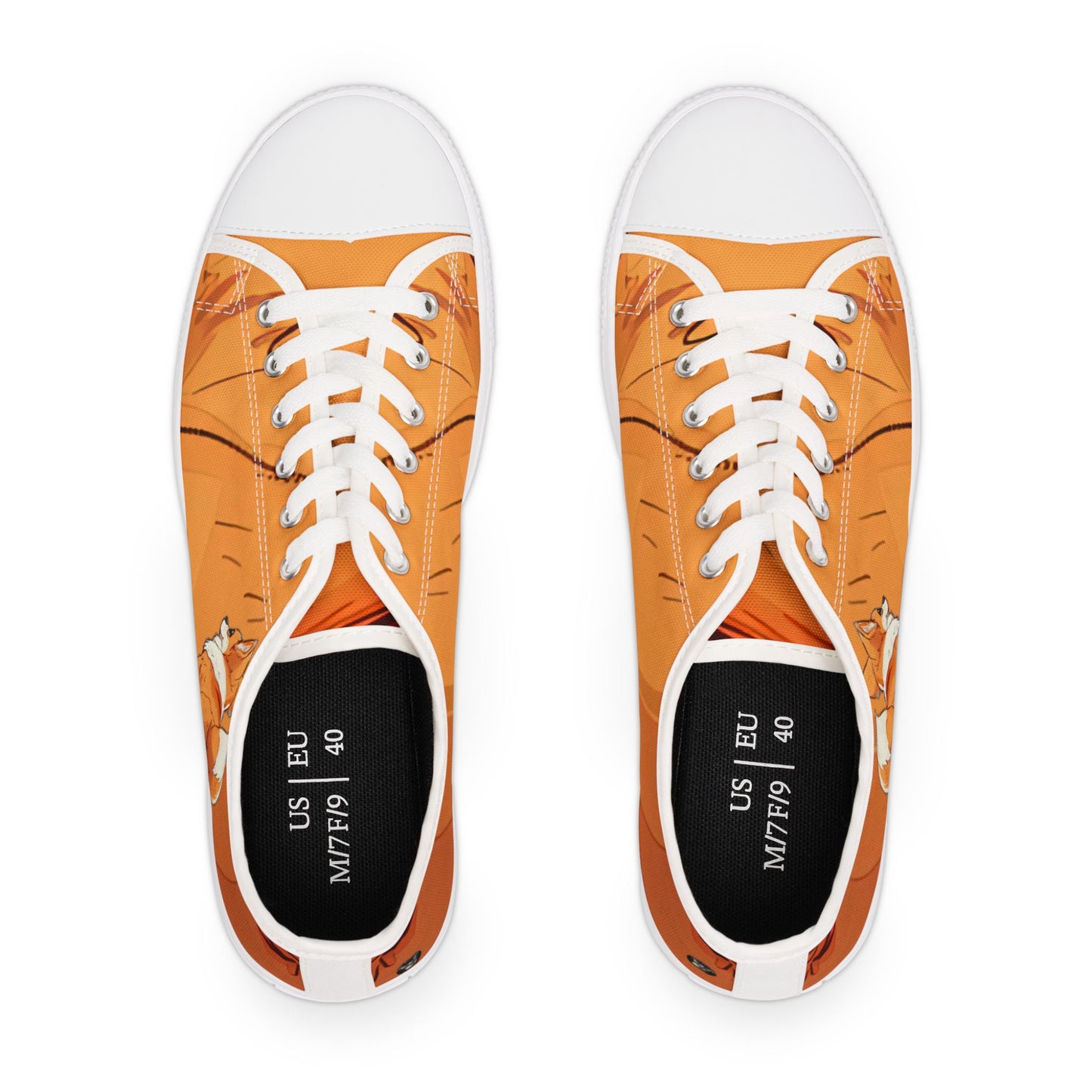 Cutie Patootie Women's Low Top Sneakers — Autumn Orange Canvas Casual Shoes
