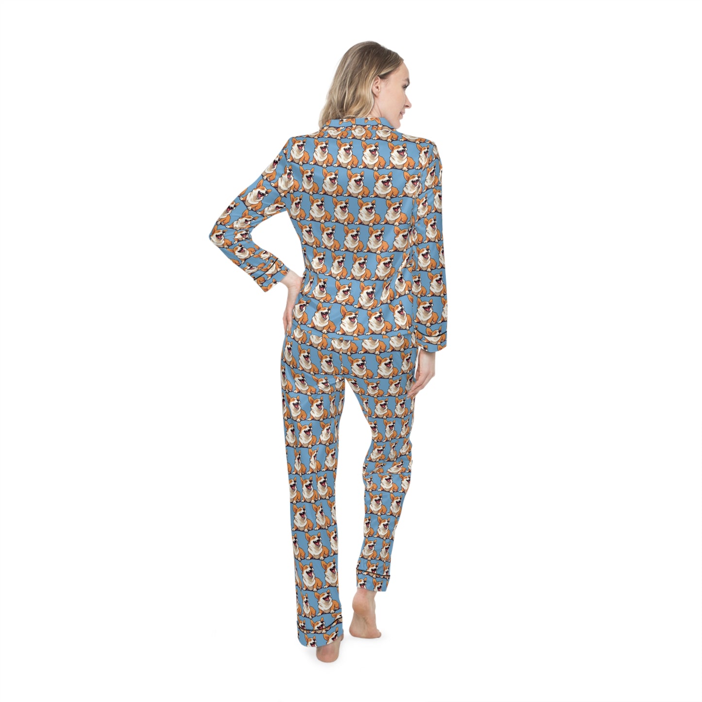 Comical Corgi Silky Pajamas