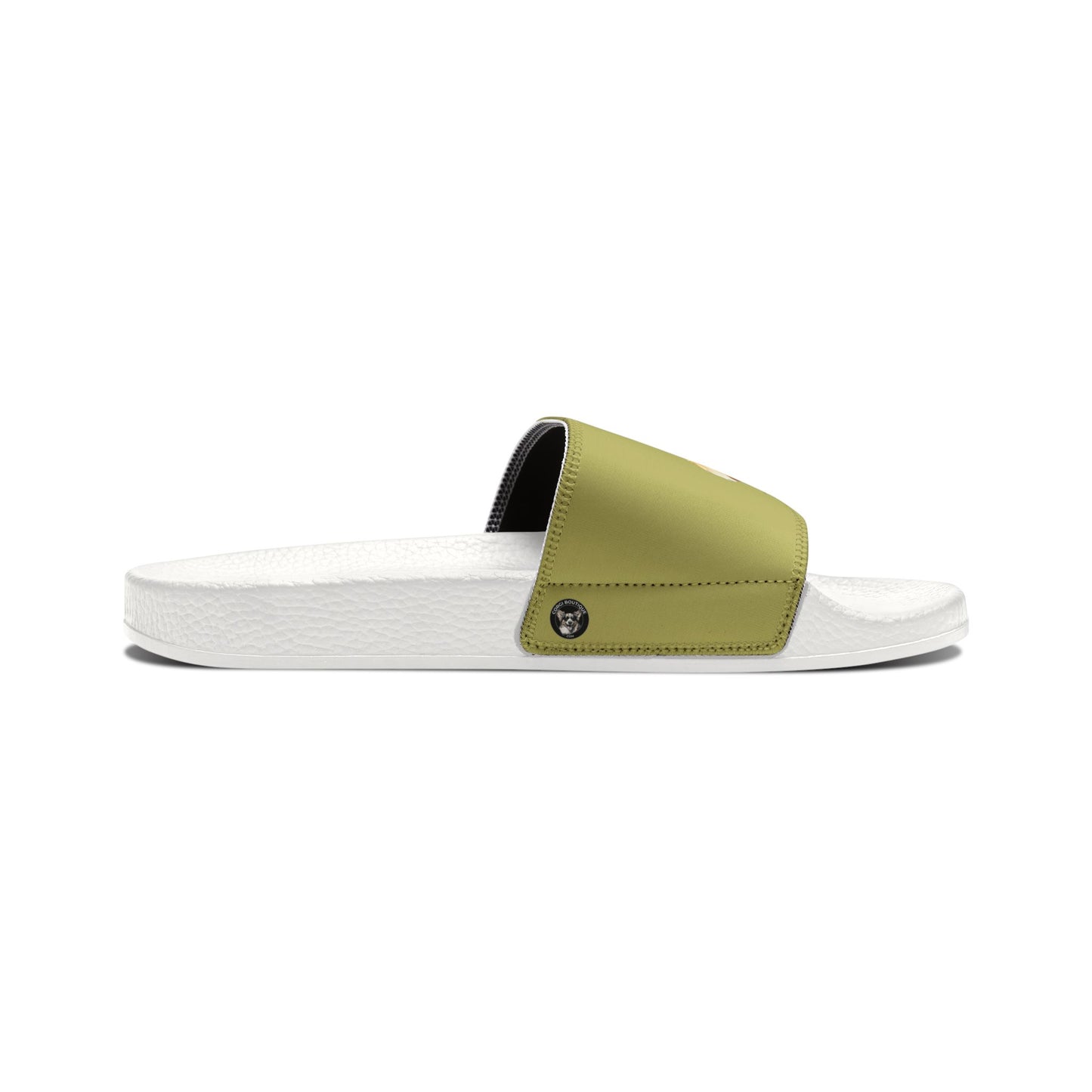 Classic Queen's Corgi Artistic Illustration Women's Khaki Slide Sandals - Casual Pool & Beach Slides