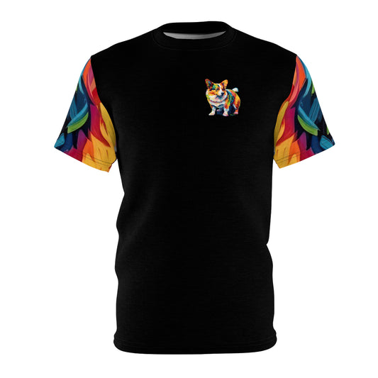 Corgi Pop-Art Bold Fashion Tee — Painted Colorful Corgi Shirt