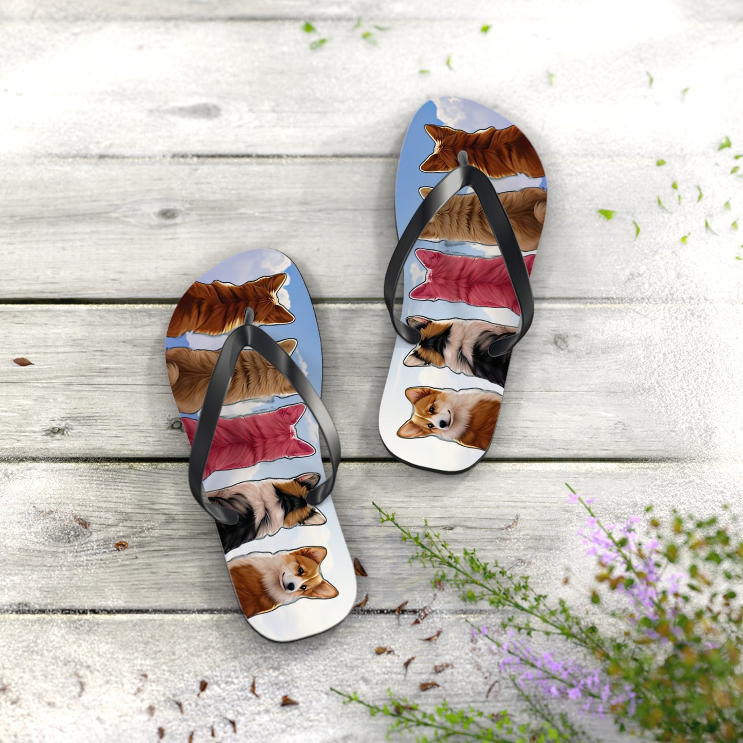 Corgi Lake Flip-Flops