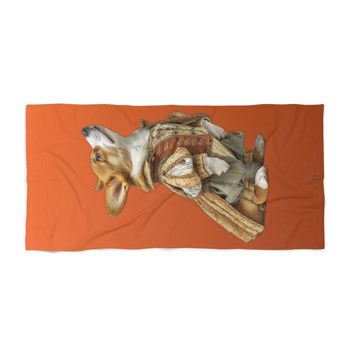 Prince Corgi Beach Towel