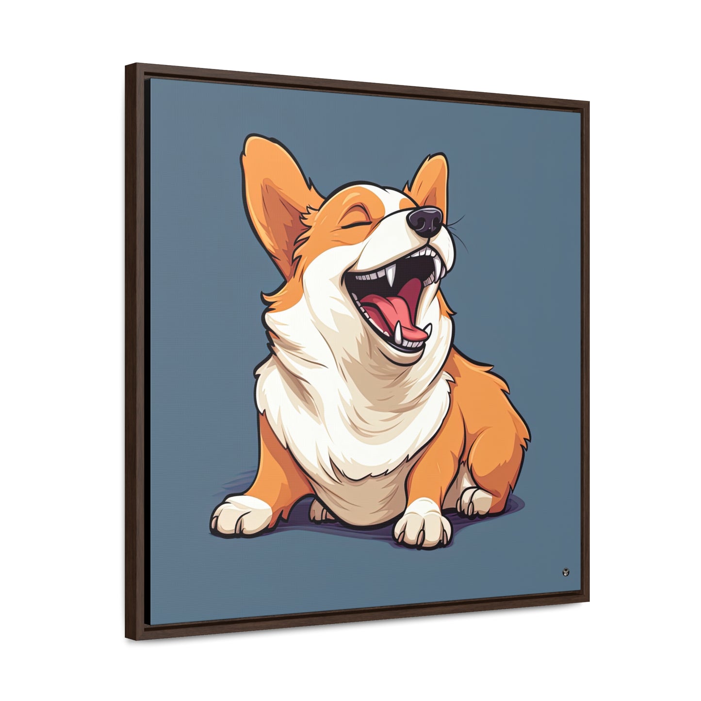 Comical Corgi - Framed on Canvas