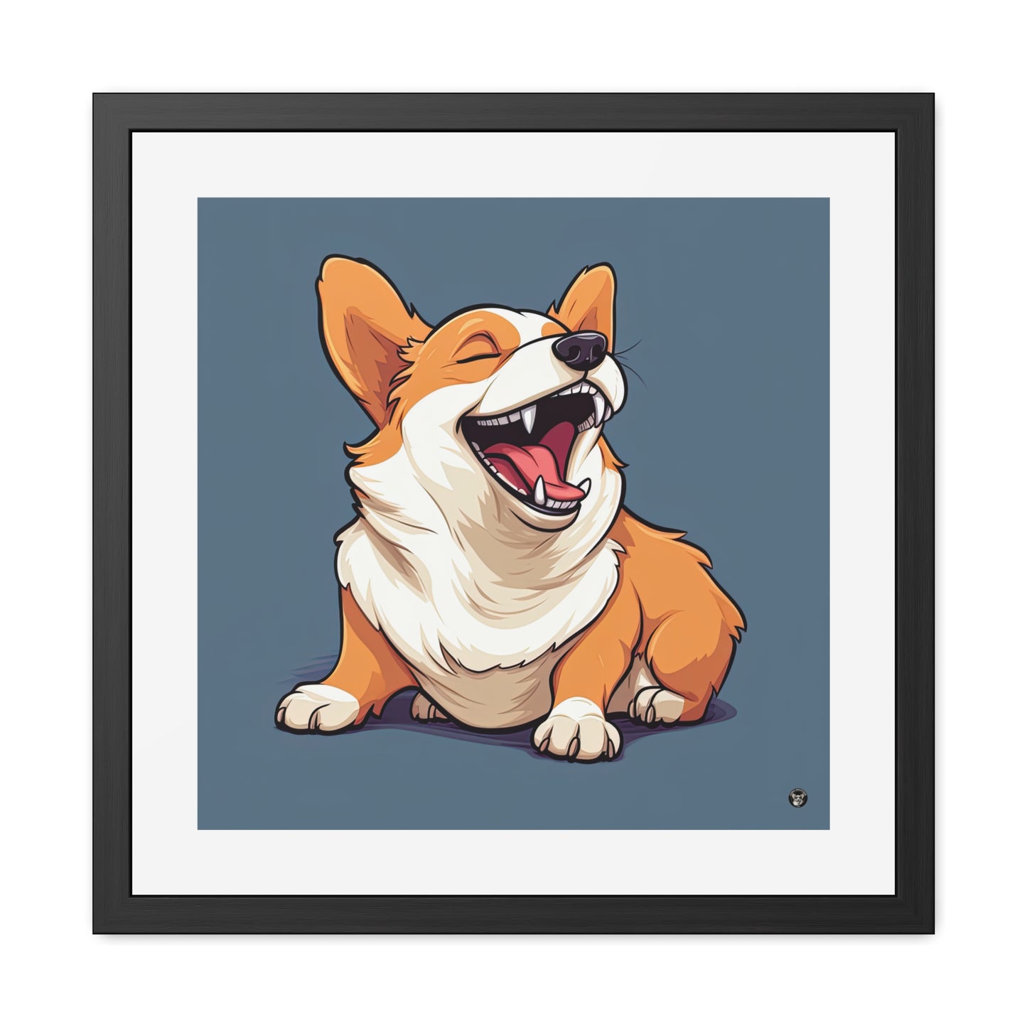 Impression encadrée : Corgi comique