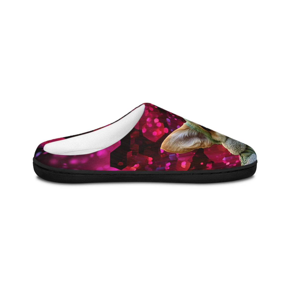 Baby Corgi Star Warrior Men's Indoor Slippers — Galaxy Glitter Clogs