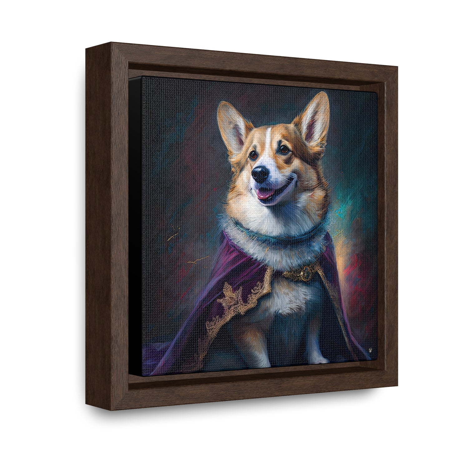 Corgi Royalty - Framed on Canvas