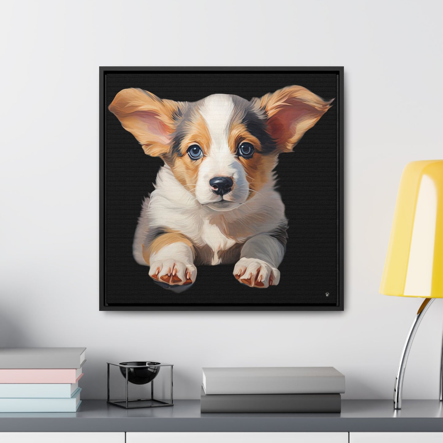 Puppy Portrait - Framed on Canvas