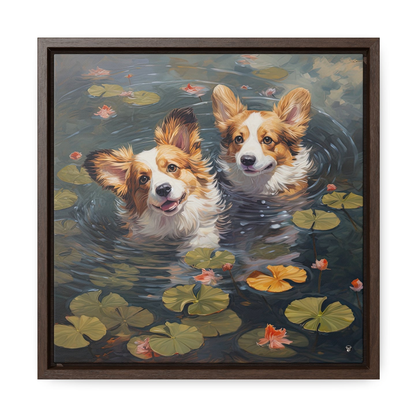 Pond Pups - Framed on Canvas