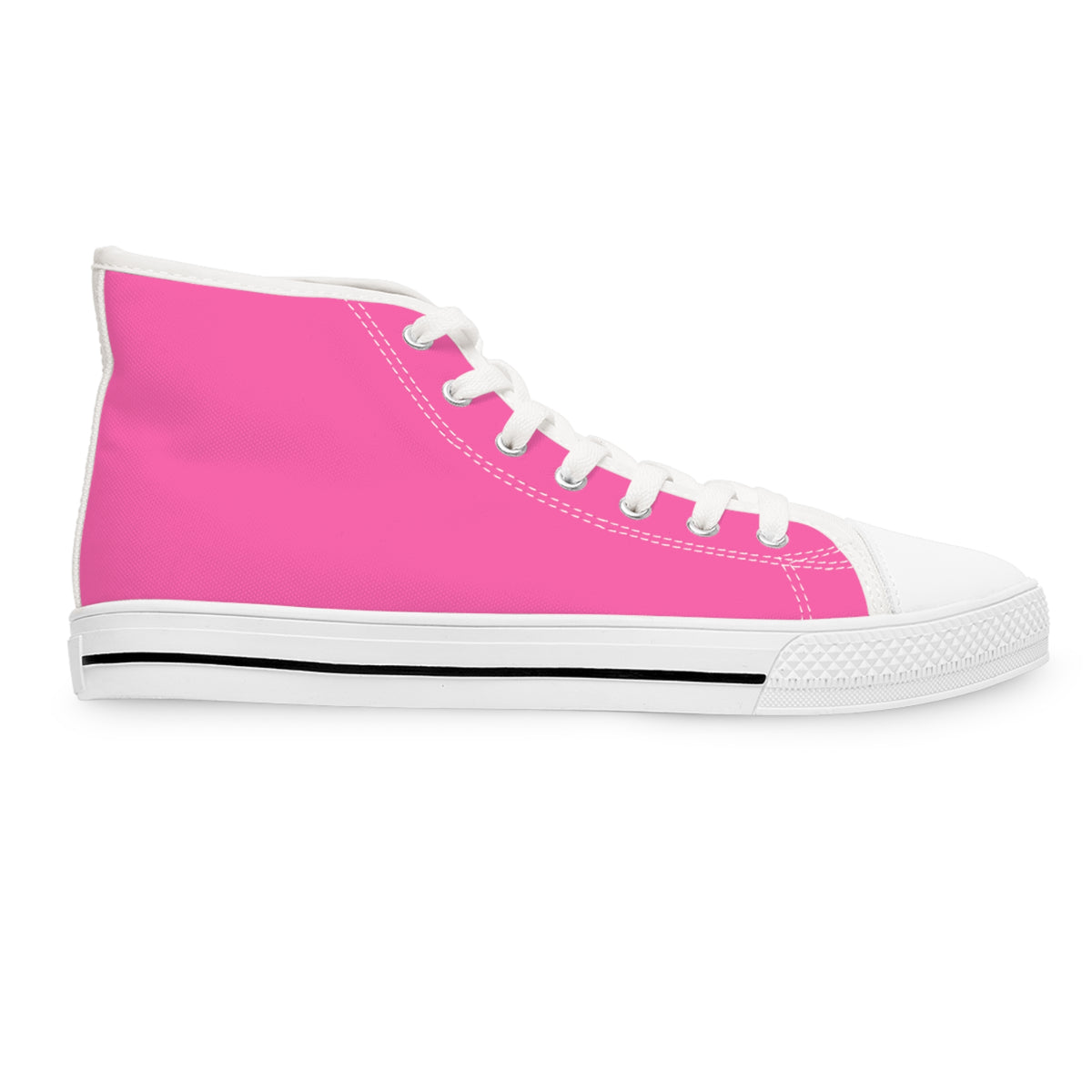 Cute Corgi Puppy Animation Hot Pink Women's High Top Casual Canvas Sneakers