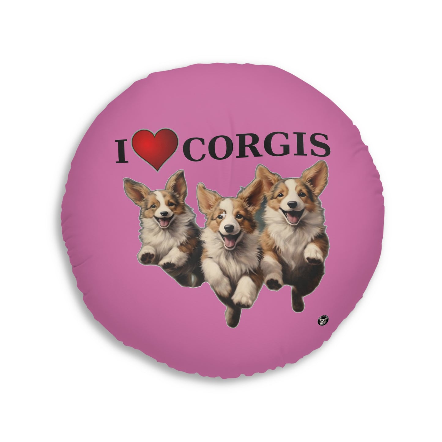 I Heart Corgis in Pink - Floor Pillow