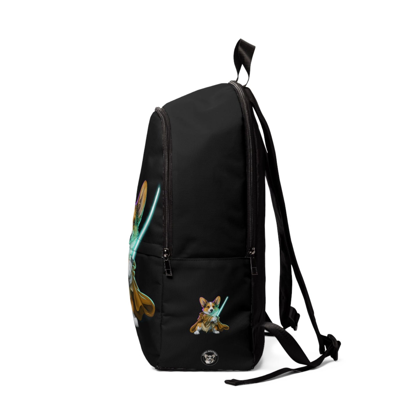 Little Light Knight Corgi Star Warrior Backpack — Black Corgi Rucksack