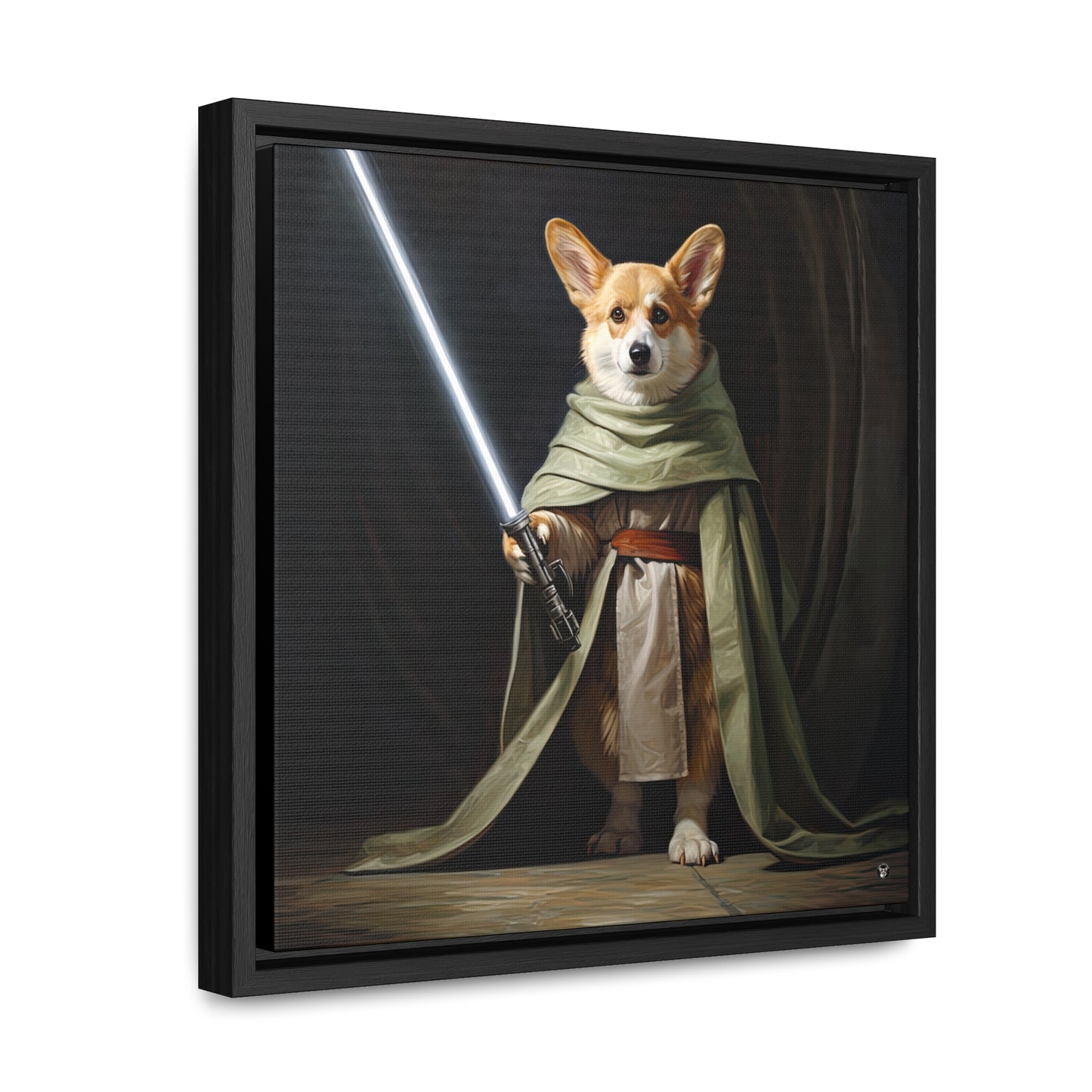 Jedi Corgi - Framed on Canvas