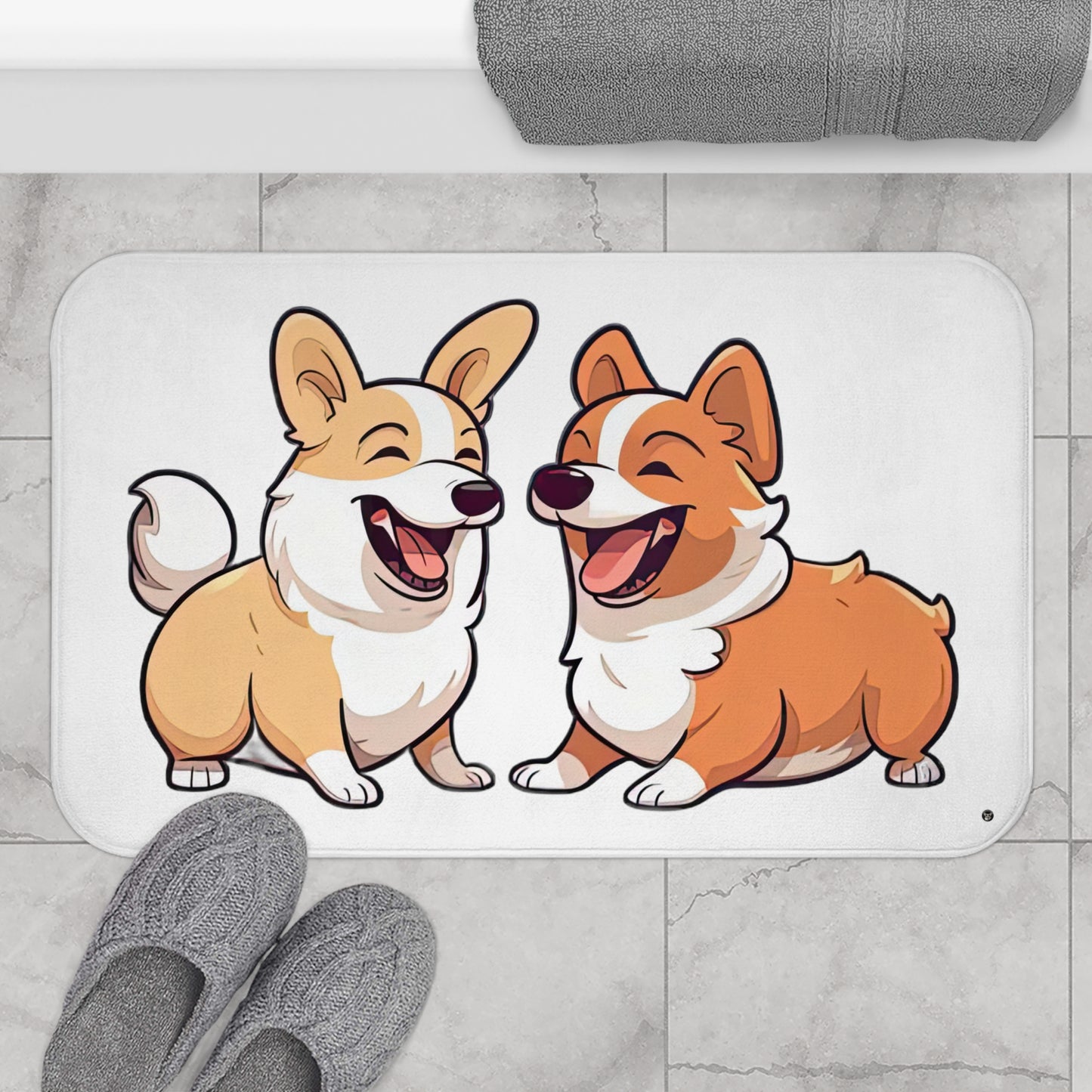 Corgi Couple - Bath Mat