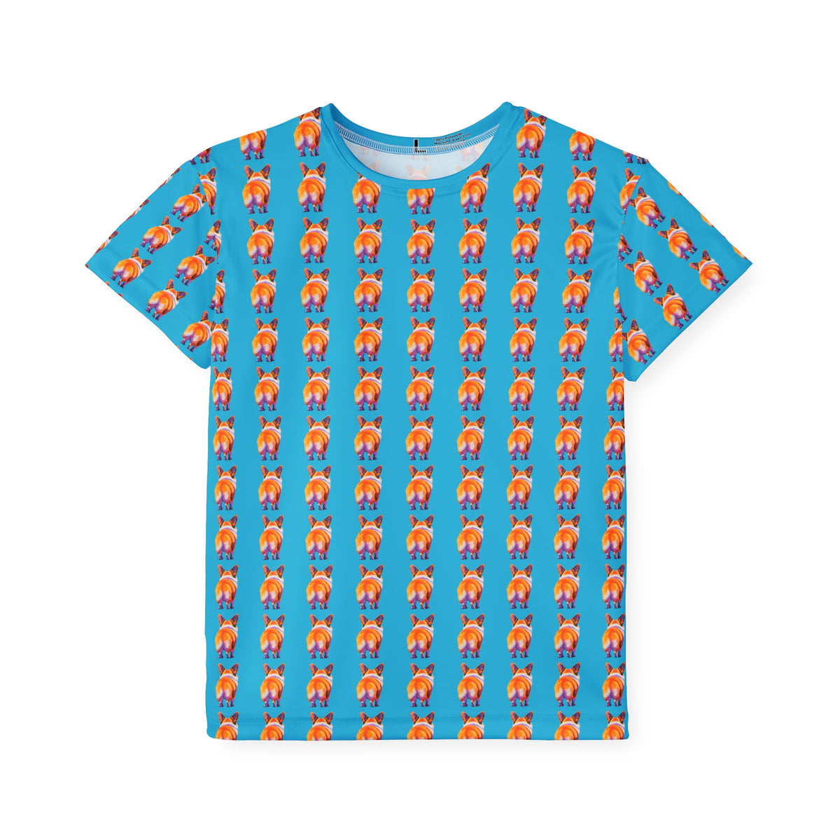 Corgi Butt Stripes Artistic Portrait Kid's Sports Tee