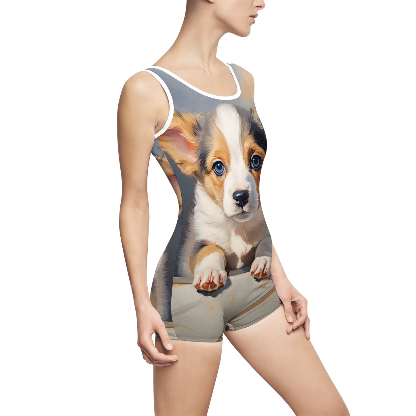 Puppy Portrait Vintage One-Piece