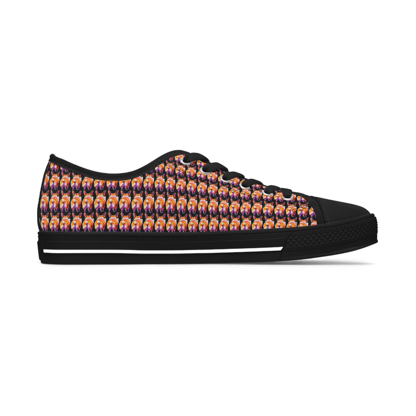 Corgi Butt Mosaic - Women's Low Top Sneakers