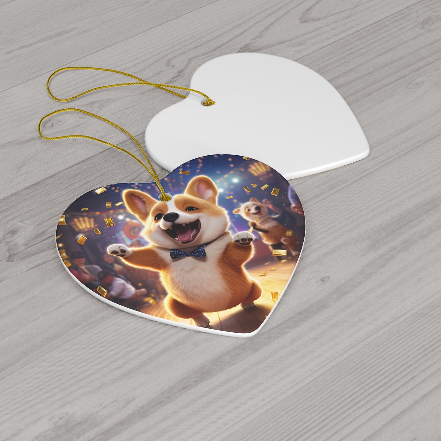 Party Pup - Ceramic Ornament