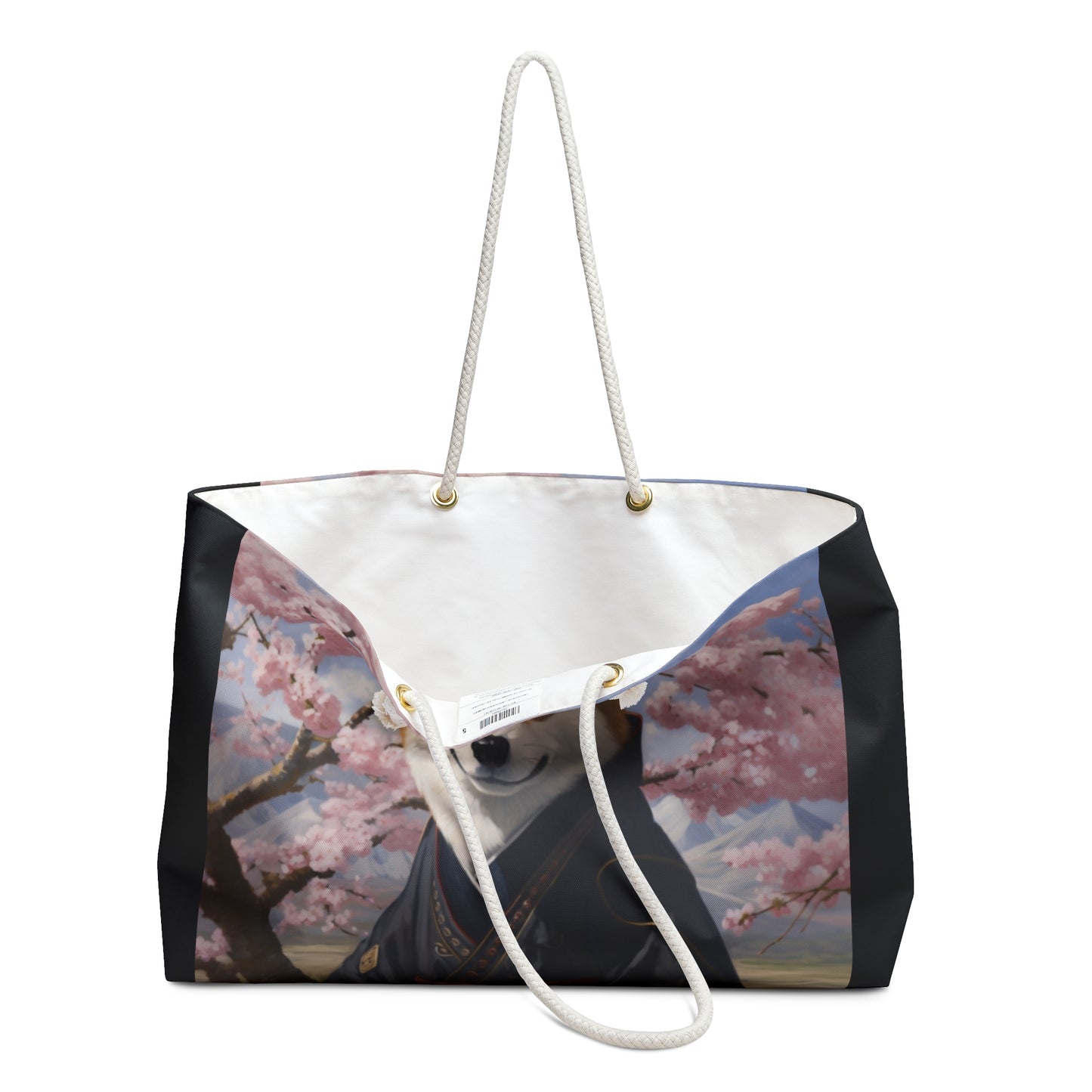 Samurai Corgi Weekender Beach Bag – Japanese Themed Travel Tote