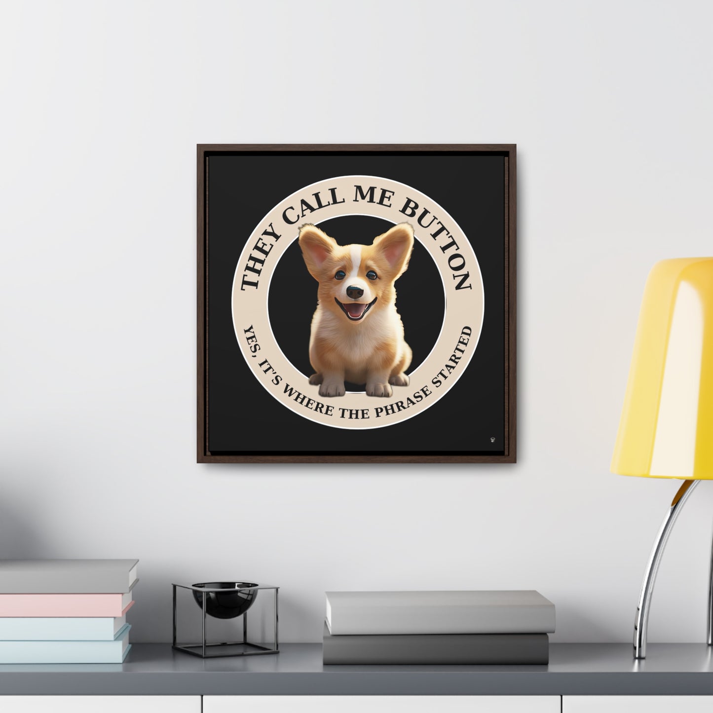 Cute as a Button - Framed on Canvas