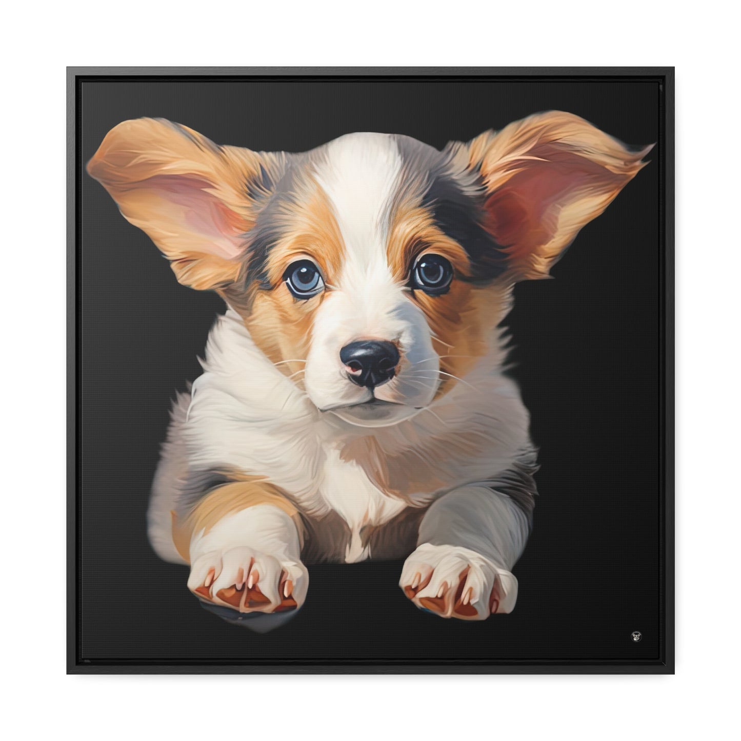 Puppy Portrait - Framed on Canvas