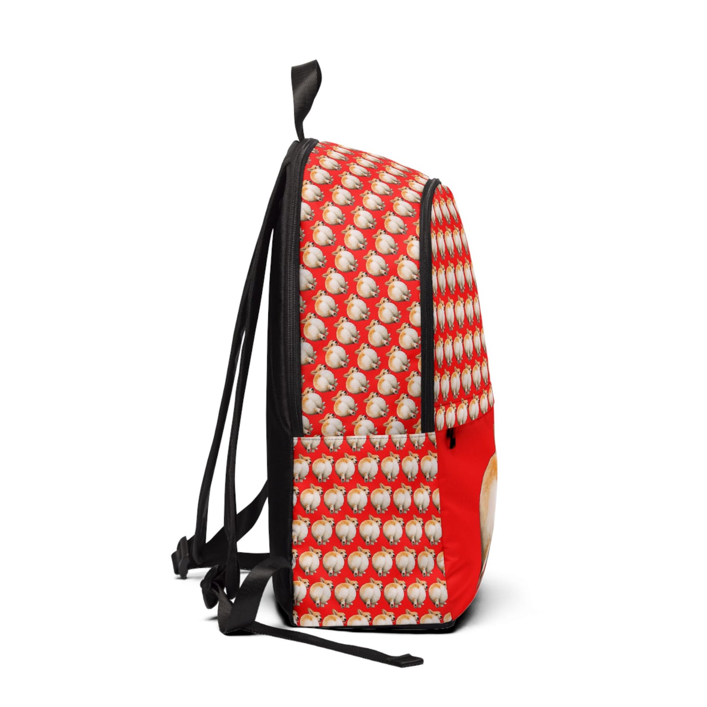 Baby Got Back Corgi Butt Pattern Backpack — Cute Corgi Print Red Rucksack