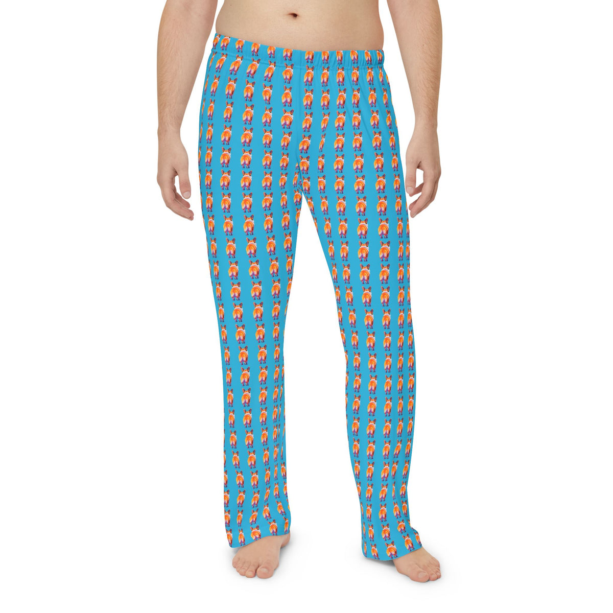 Corgi Butt Stripes Artistic Portrait - Men's Lounge Pants