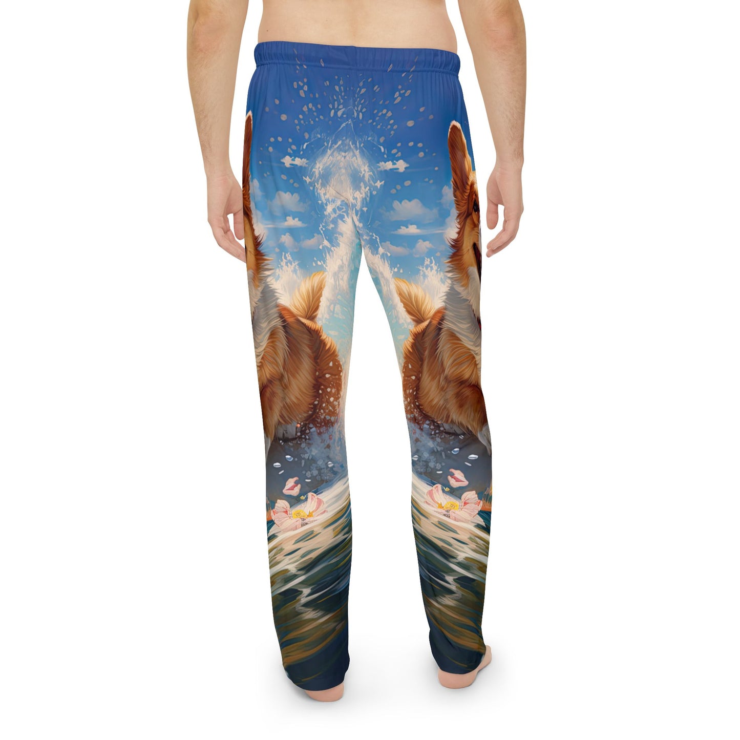 Cowabunga Corgi Men's Pajama Pants