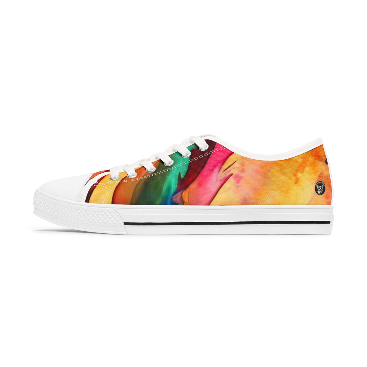 Motley Corgi Women's Low Top Casual Watercolor Canvas Sneakers