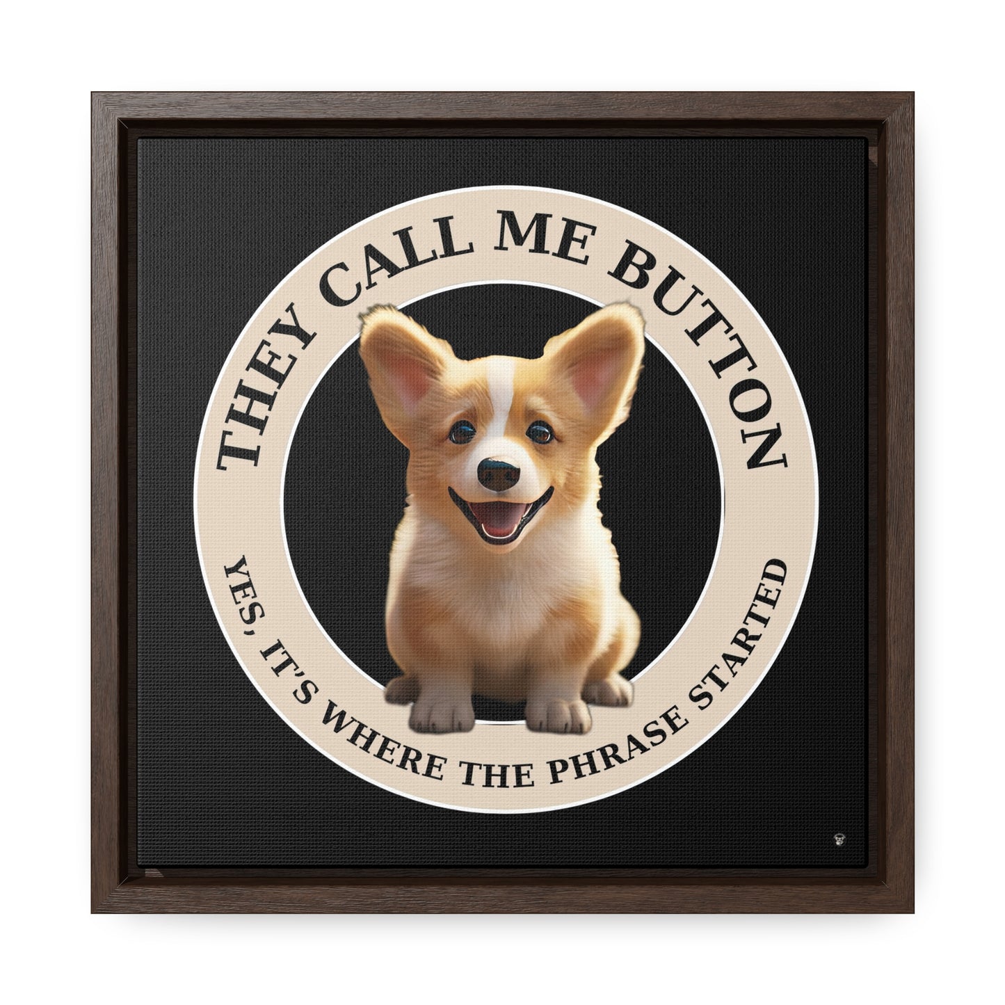 Cute as a Button - Framed on Canvas