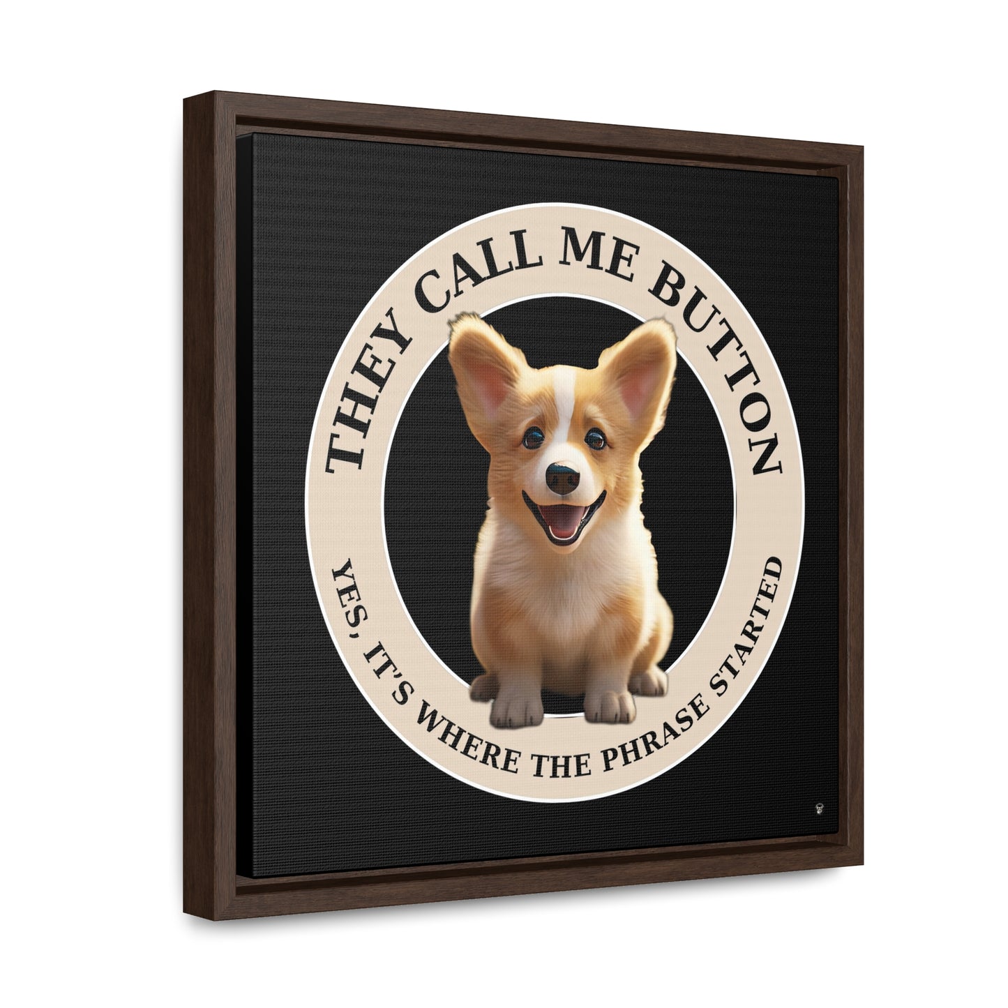 Cute as a Button - Framed on Canvas