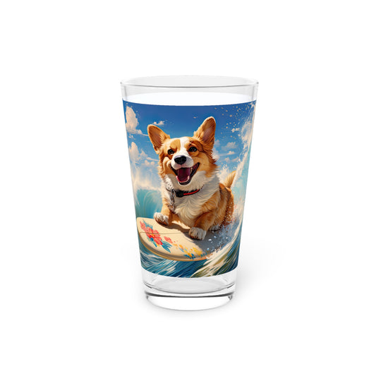 Cowabunga Corgi - Pint Glass