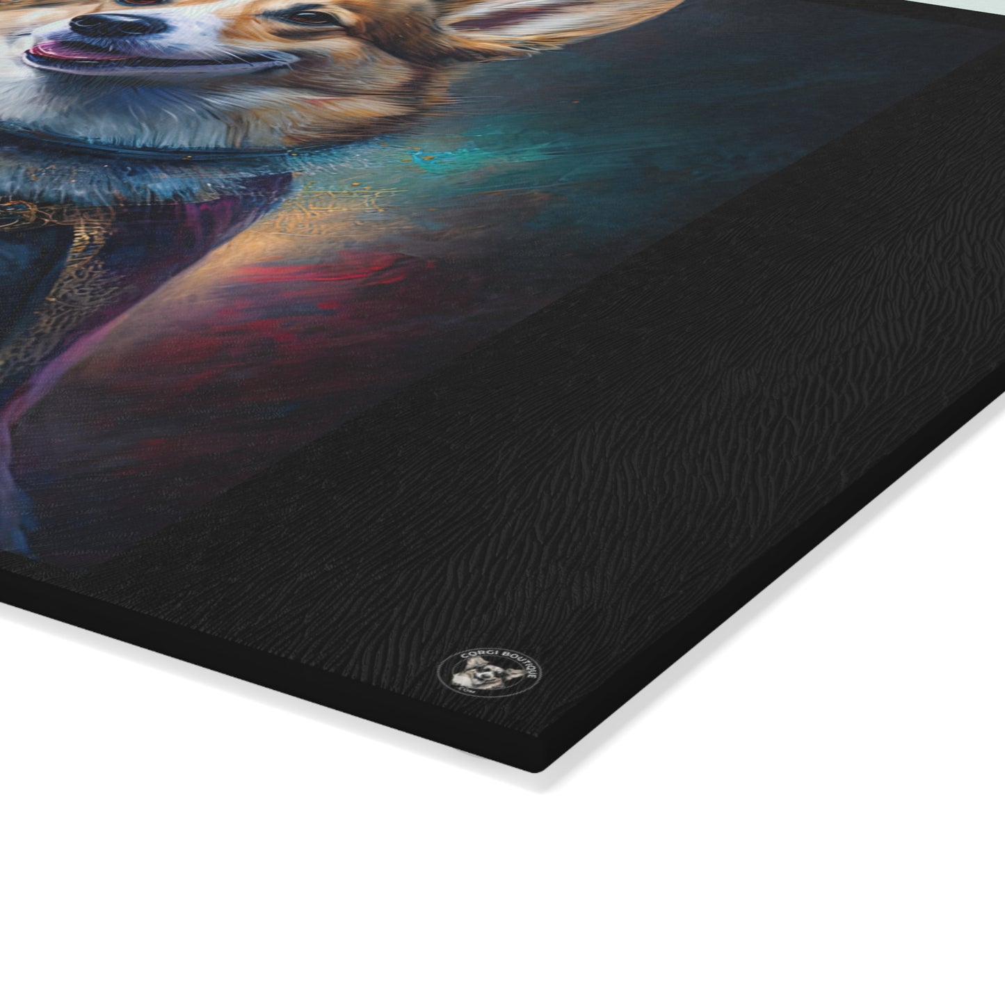 Corgi Royalty - Glass Cutting Board