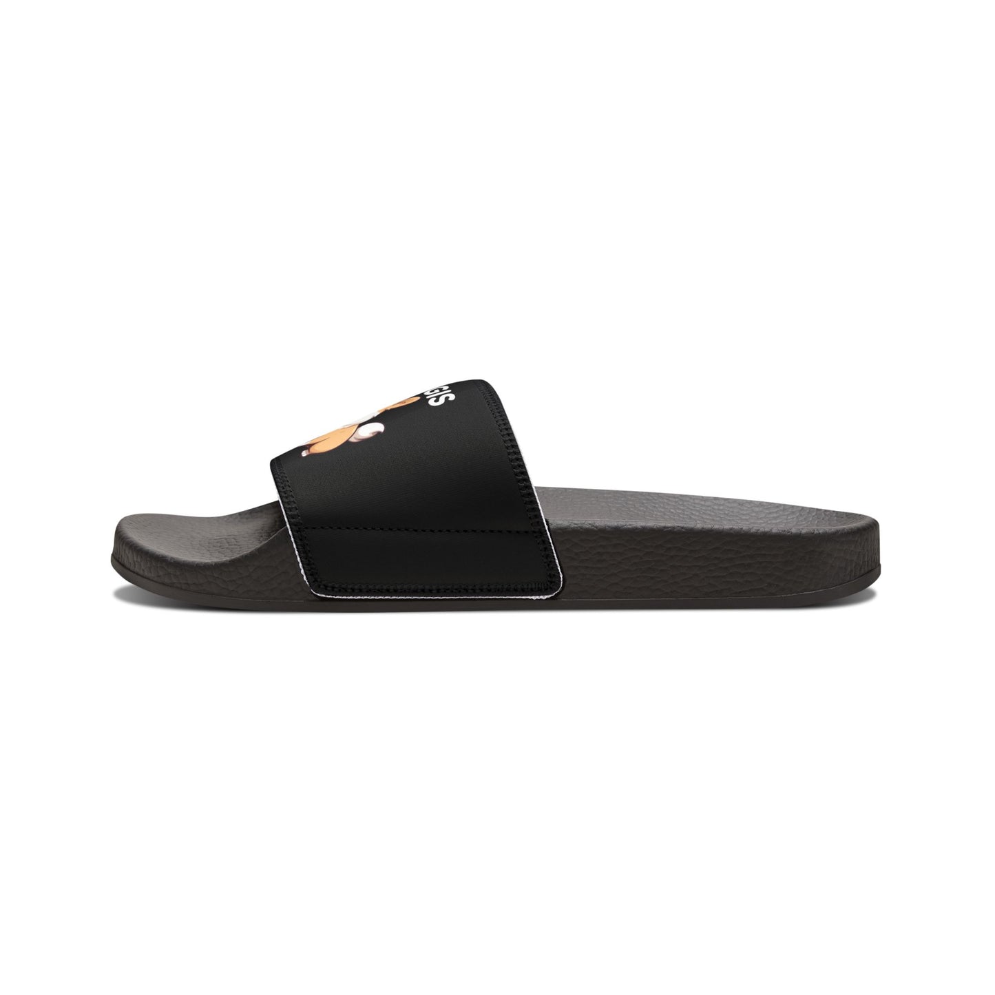 I Heart Corgis Women's Casual Black Slide Sandals - Pool & Beach Slides