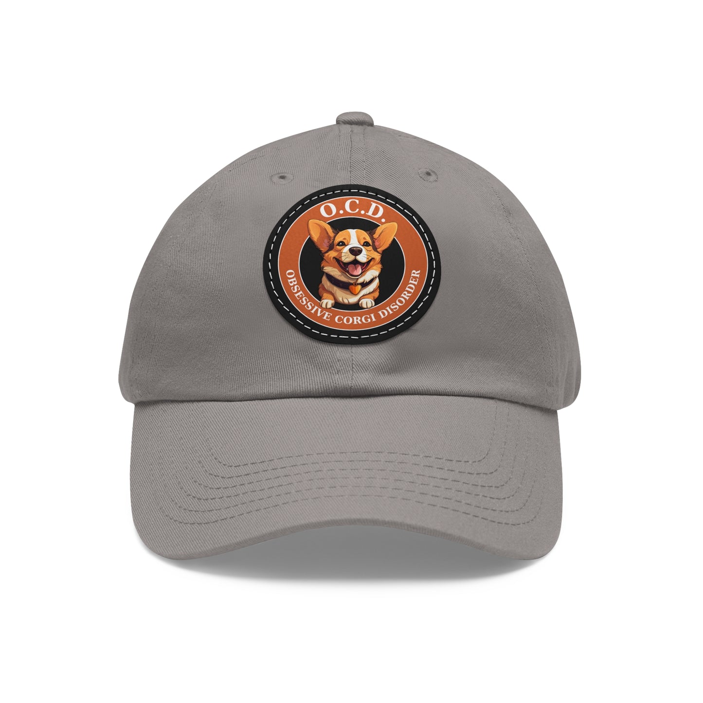 O.C.D. Obsessive Corgi Disorder - Cap with Leather Patch