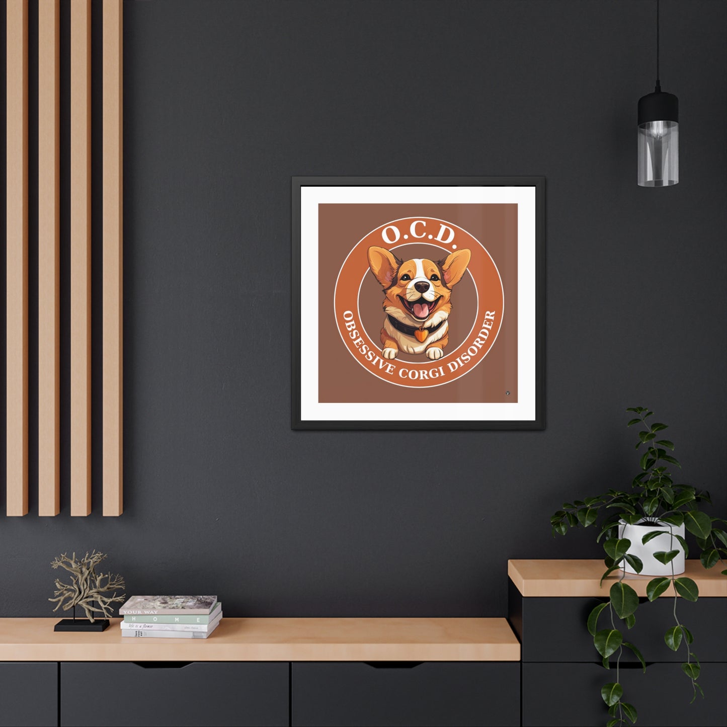 O.C.D. Obsessive Corgi Disorder - Framed Print