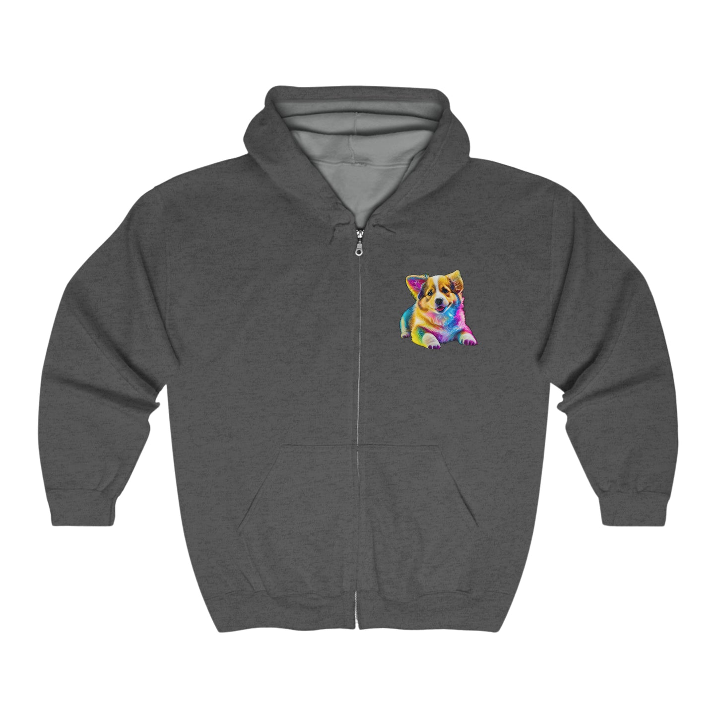 Colorful Corgi - Zip Hoodie