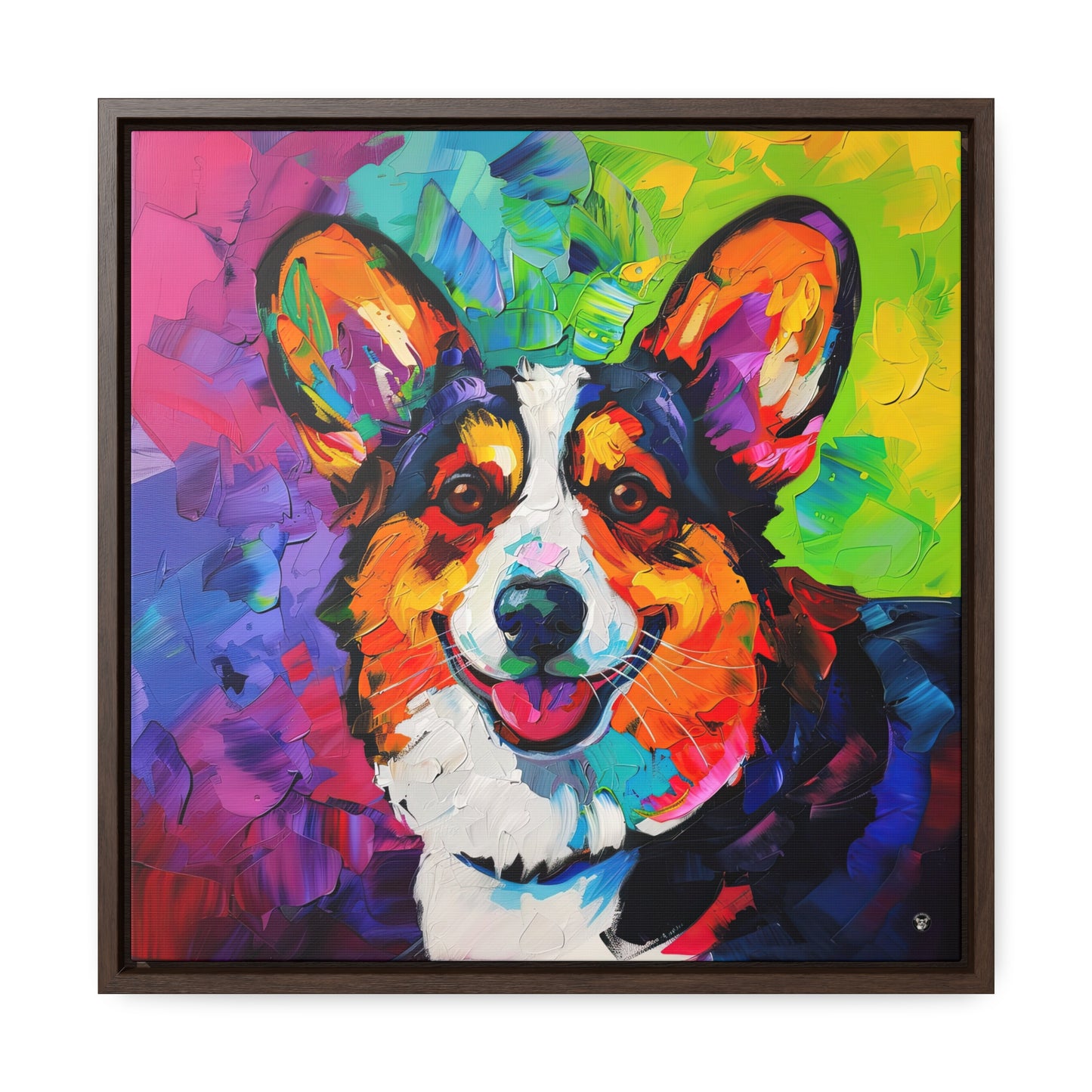 Colorful Cardigan - Framed on Canvas