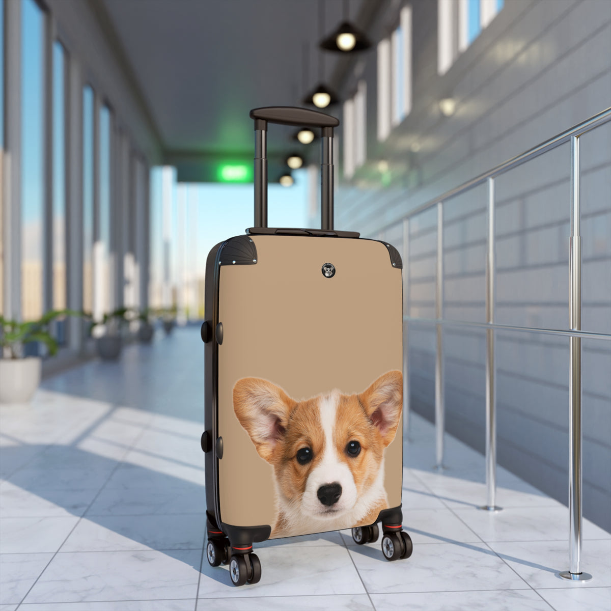 Delightfully Precious Corgi Puppy Face Suitcases — Cute Corgi Rolling Luggage