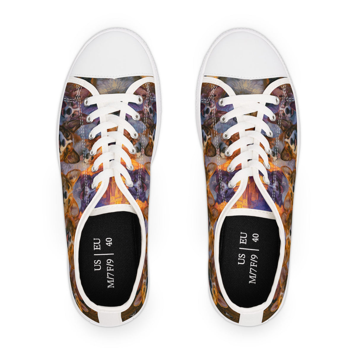 Pearly Gates the Corgis Await Women’s Low Top Casual Canvas Sneakers