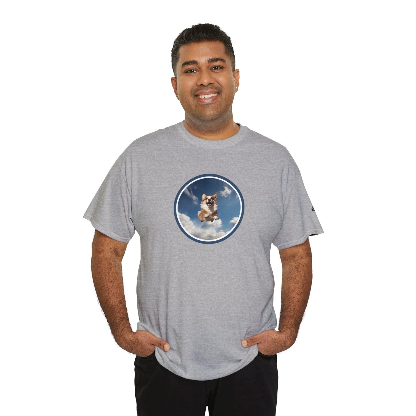 Flying Corgi - Unisex Heavy Cotton Tee
