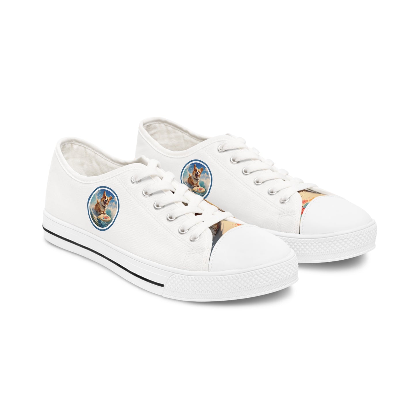 Cowabunga Corgi - Women's Low Top Sneakers