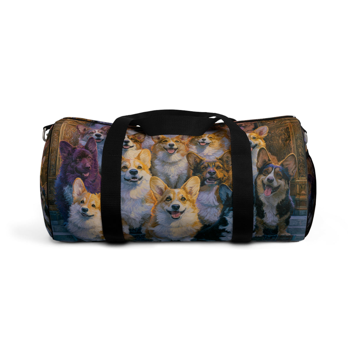 Pearly Gates the Corgis Await Duffel Bag - Heavenly Corgi Travel Gym Bag