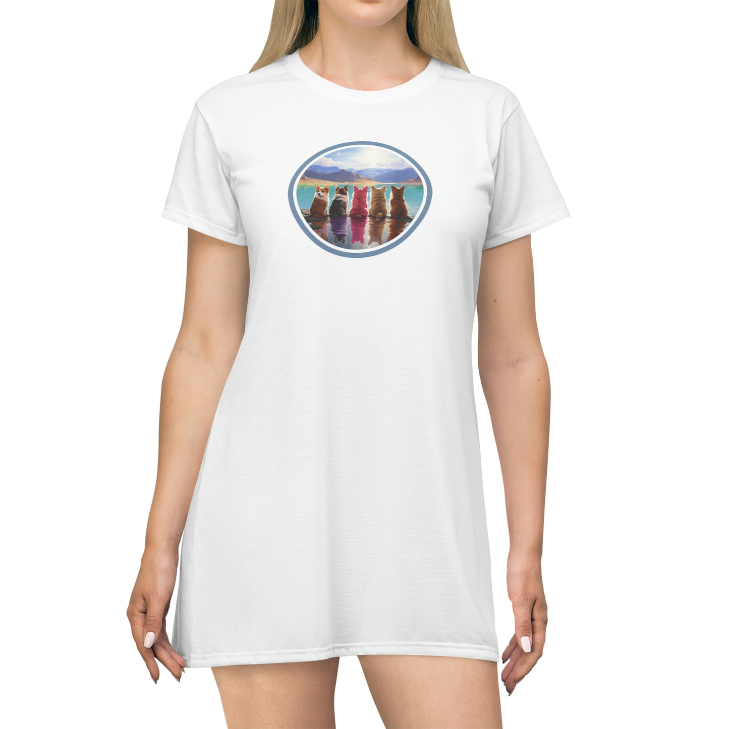 Corgi Lake - T-Shirt Dress