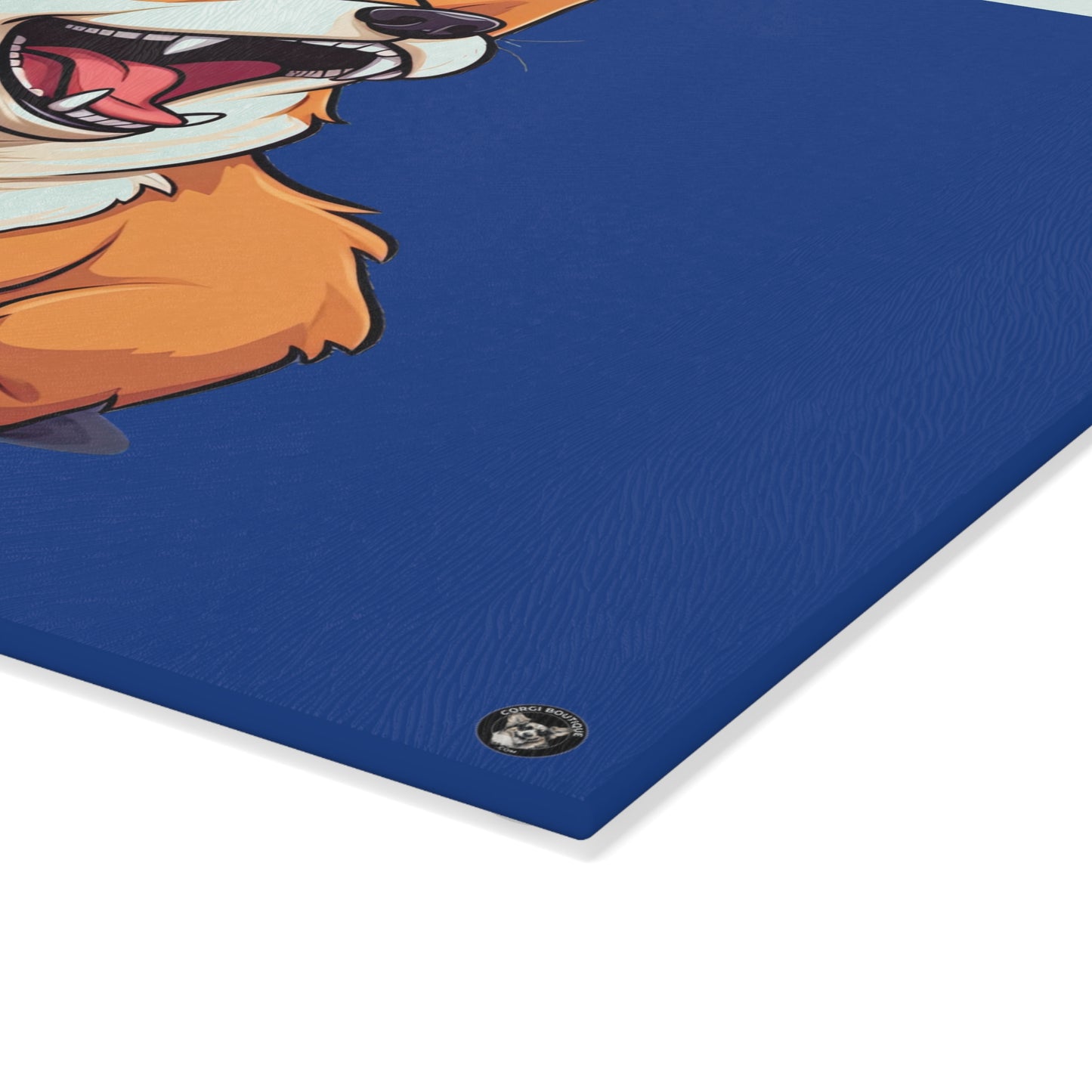 Comical Corgi - Glass Cutting Board