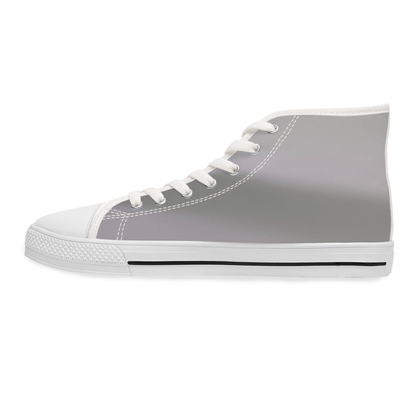 King Pup Cute Corgi Face Women's High Top Casual Gray Canvas Sneakers