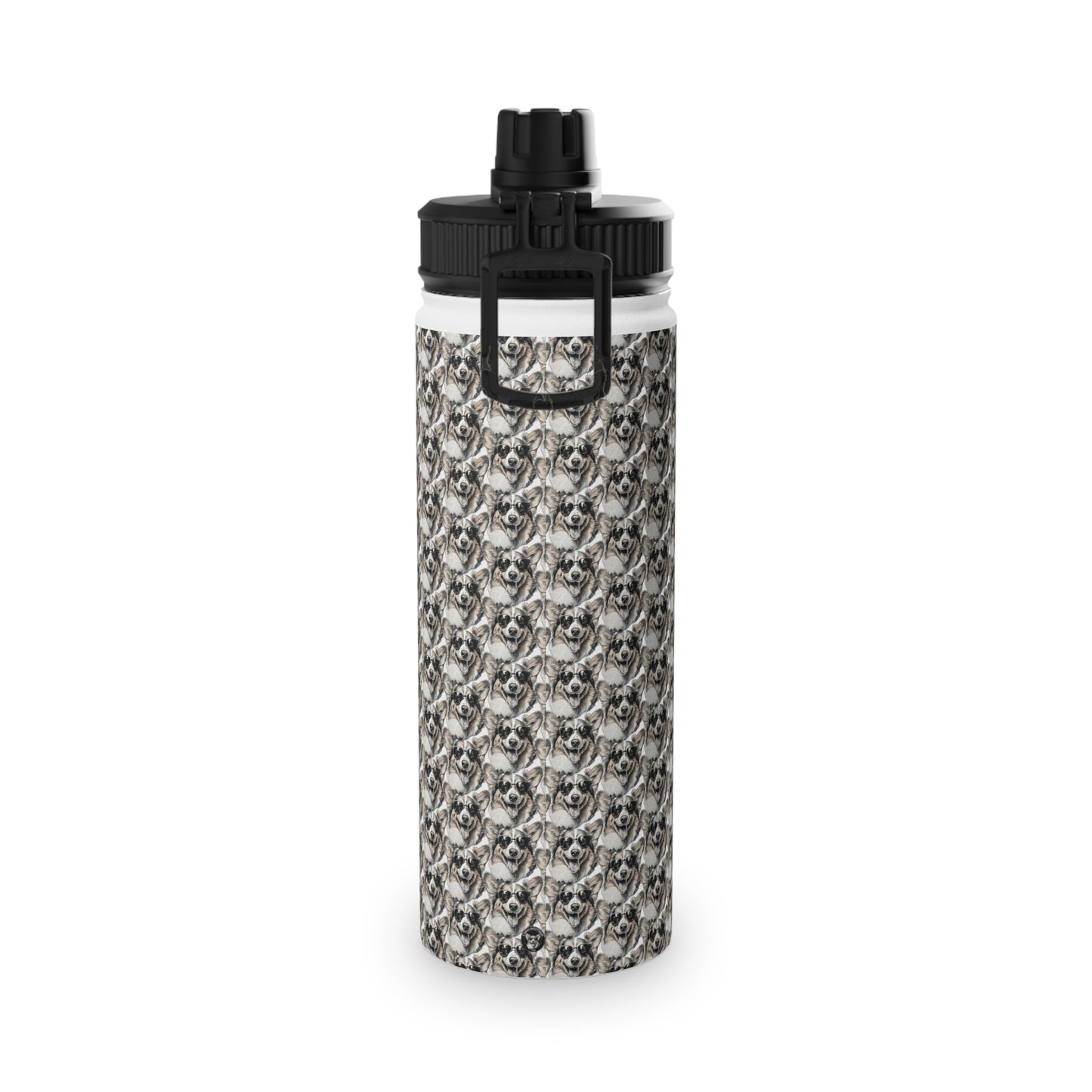 Corgi Cool Mosaic - Water Bottle with Sport Lid