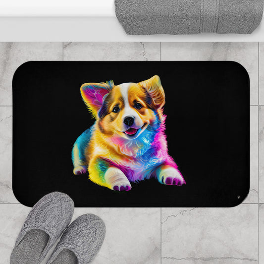 Colorful Corgi - Bath Mat