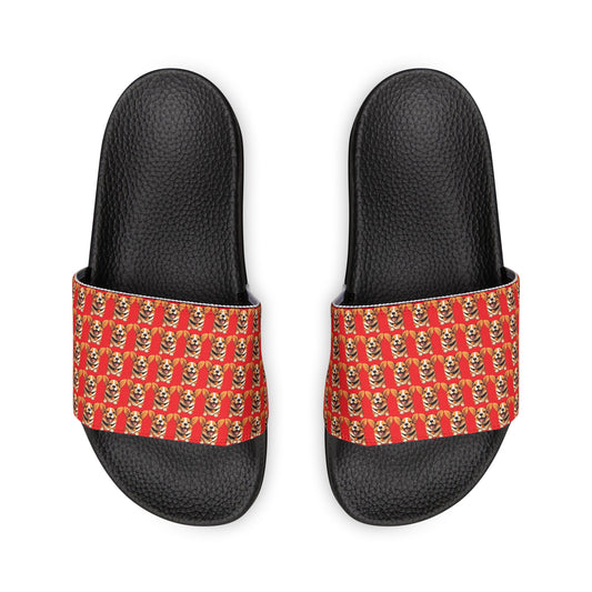 Puppy Love Mosaic - Women's Slide Sandals
